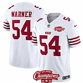 Men & Women & Youth San Francisco 49ers #54 Fred Warner White 2023 F.U.S.E. NFC West Champions Patch Stitched Jersey,baseball caps,new era cap wholesale,wholesale hats